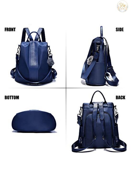 Women\'s Waterproof Nylon Anti-theft Travel Backpack Purse with Adjustable Straps